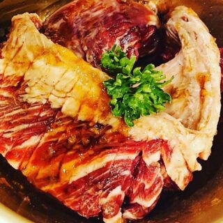 #復活牛ハラミ１本焼き🥩 肉汁じゅわ～で…